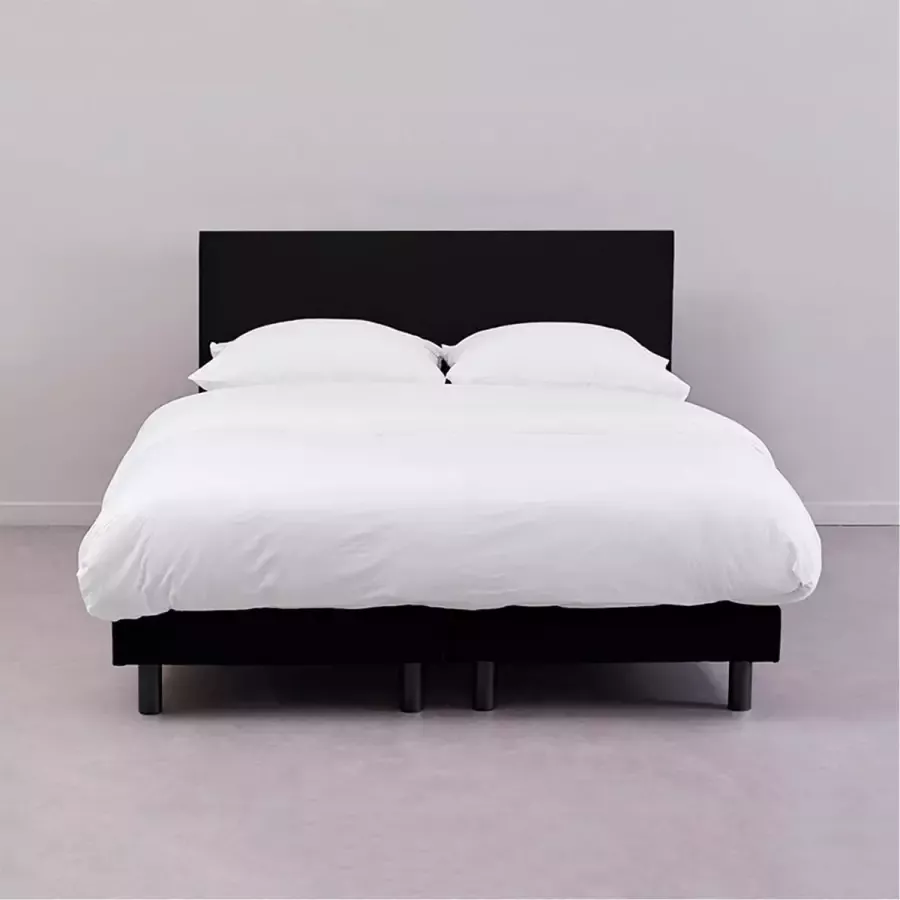 Beter Bed Basic Beddenreus Box Colorado vlak met gestoffeerd matras Twijfelaar 120 x 200 cm Zwart