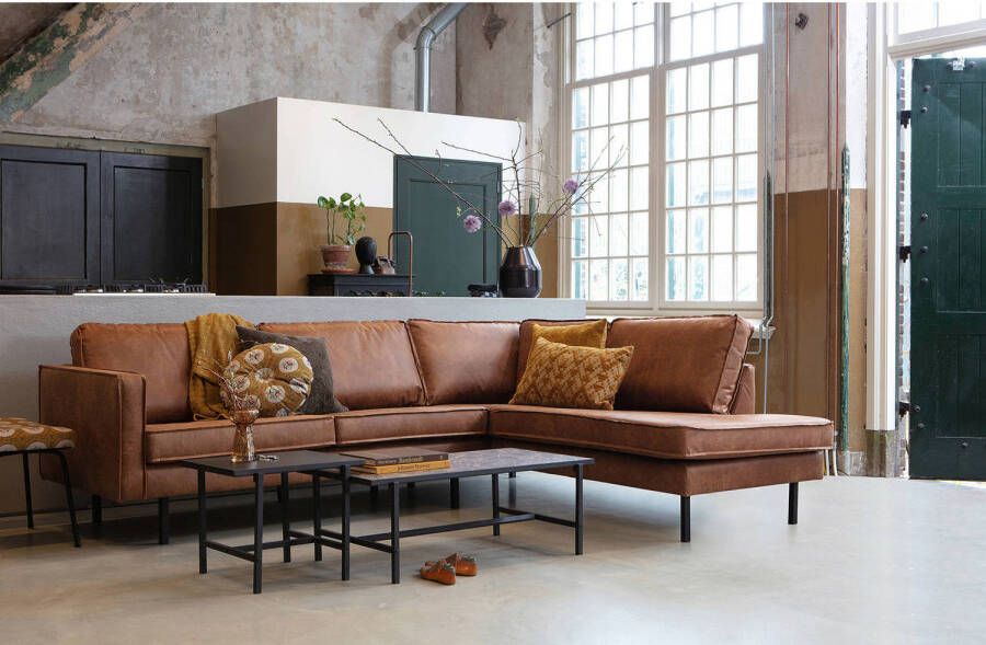 BePureHome Rodeo Hoekbank Rechts Recycle Leer Cognac 85x266x86 - Foto 2