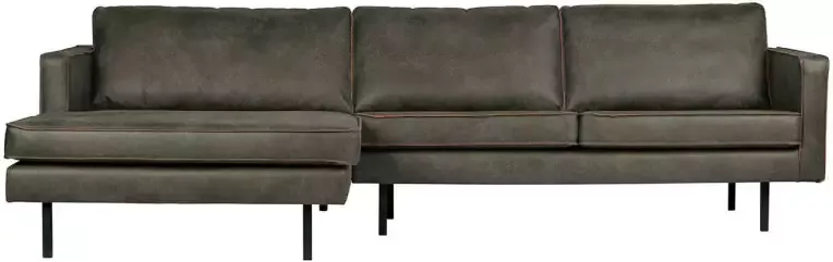 BePureHome Rodeo Chaise Longue Links Recycle Leer Army 85x300x86