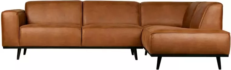 BePureHome Statement Hoekbank Rechts Ecoleer Cognac 77x274x210