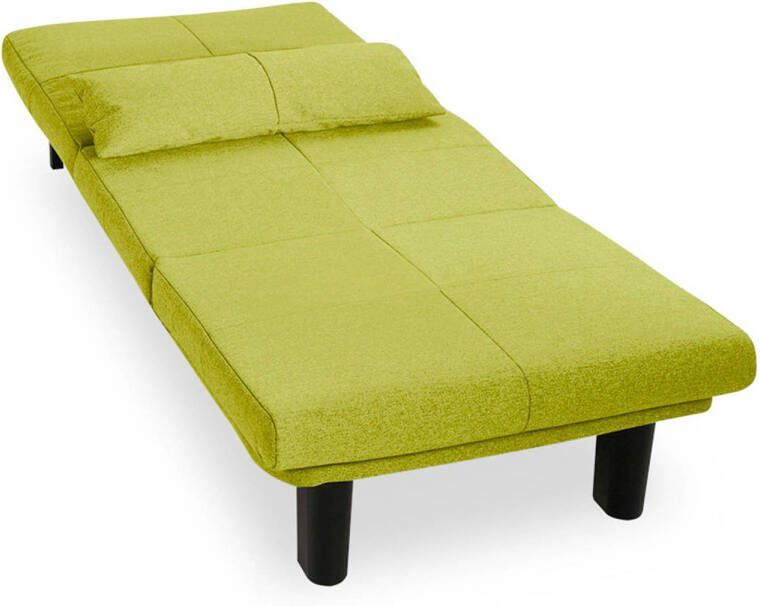 Beter Bed Select Beter Bed Chicago Slaapbank Logeerbed Eenpersoons Geel Groen - Foto 4