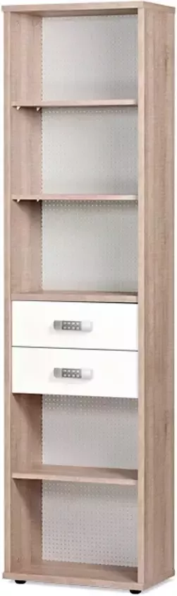 Beter Bed Basic boekenkast Pep 52 x 199 x 30 cm Eiken wit - Foto 2