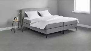 Beter Bed Basic Beter Bed box Oxford met gestoffeerd matras 140x200 cm lichtgrijs