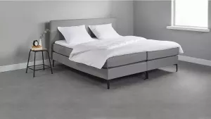 Beter Bed Basic Beter Bed box Oxford met gestoffeerd matras 180x200 cm lichtgrijs