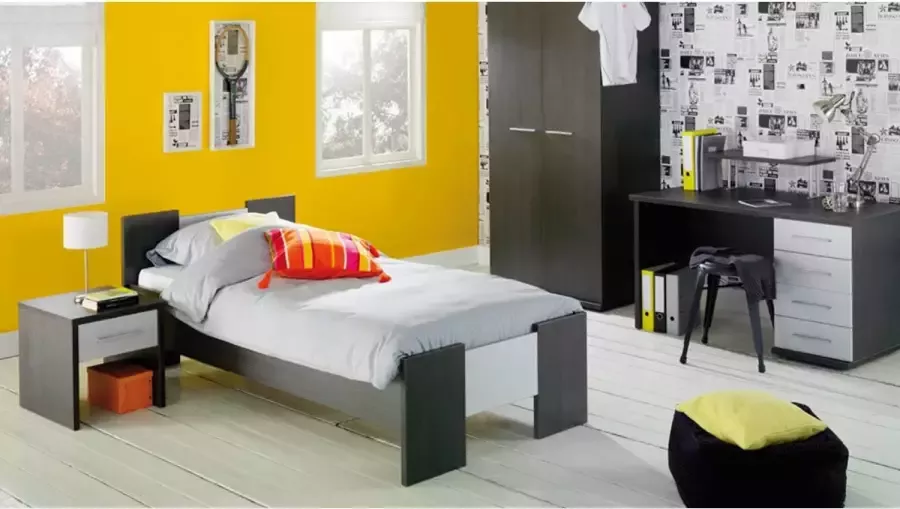 Beter Bed Basic Bed Woody 90 x 200 cm donkergrijs aluminium - Foto 3