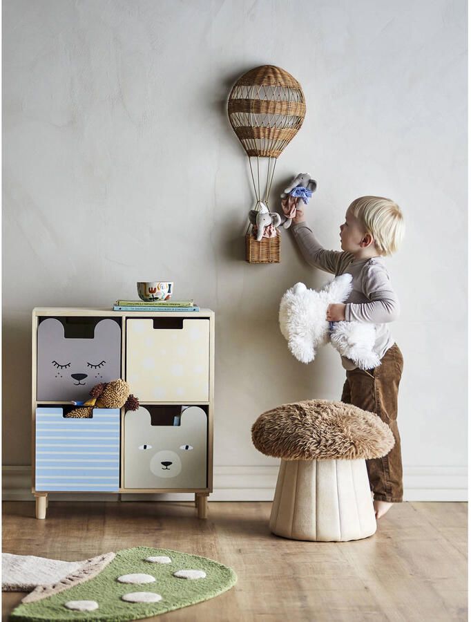 Bloomingville Mini poef Bertil bruin - Foto 2