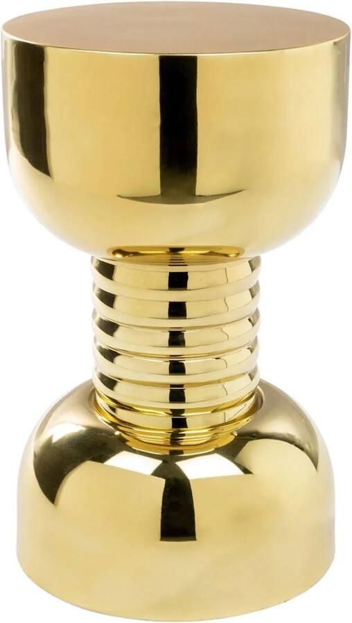 Bold Monkey Gonna Make You Sweat Metal Bijzettafel kruk Rond 29 cm Goud