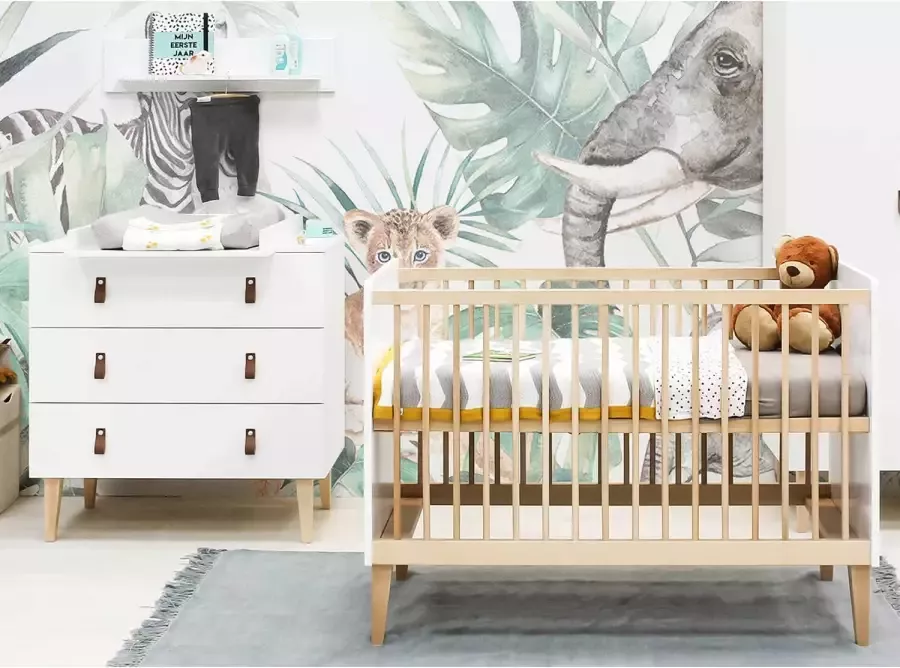 Bopita Indy 2-delige babykamer Wit Naturel