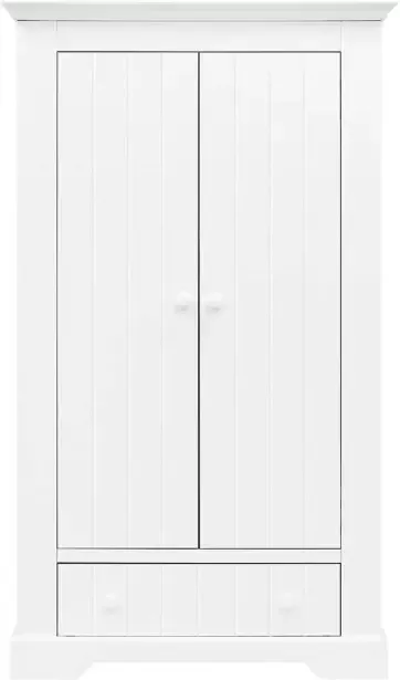 Bopita 2-deurskast met lade Narbonne wit