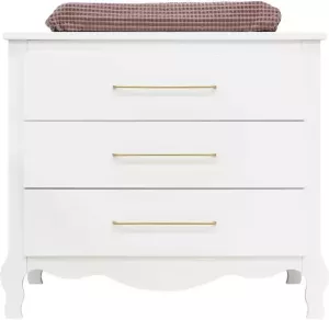 Bopita Elena commode met 3 laden Wit