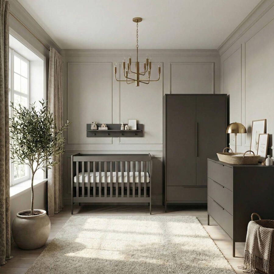 Born Lucky Babykamer Lissabon Chocolate 3-Delig - Foto 1