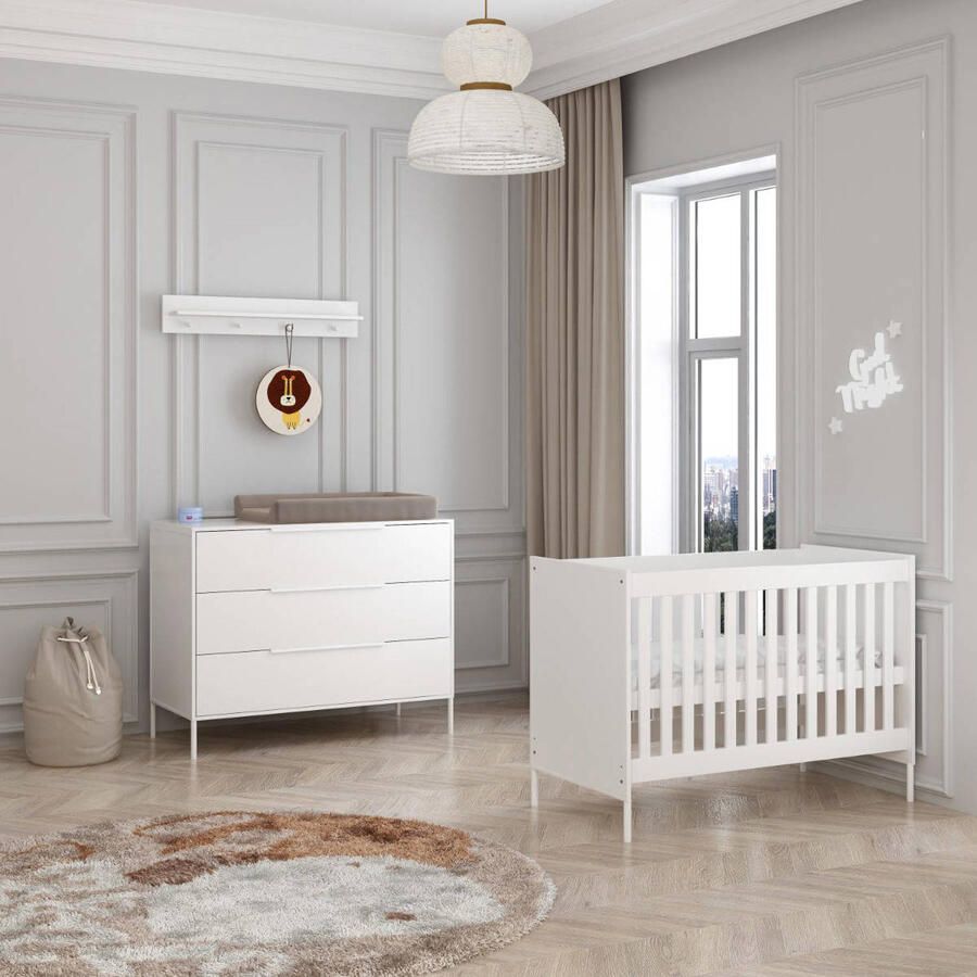 Born Lucky Babykamer Santiago Wit 2-Delig