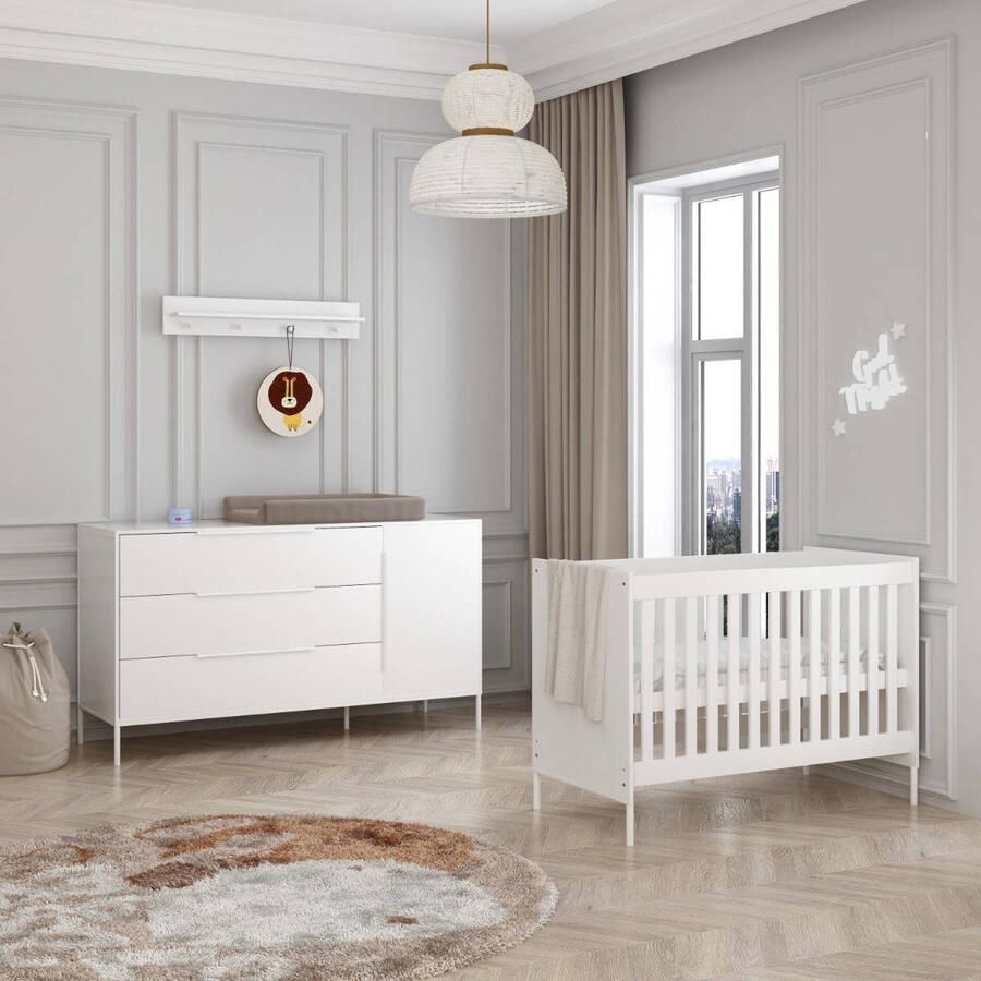 Born Lucky Babykamer Santiago Wit XL 2-Delig - Foto 1