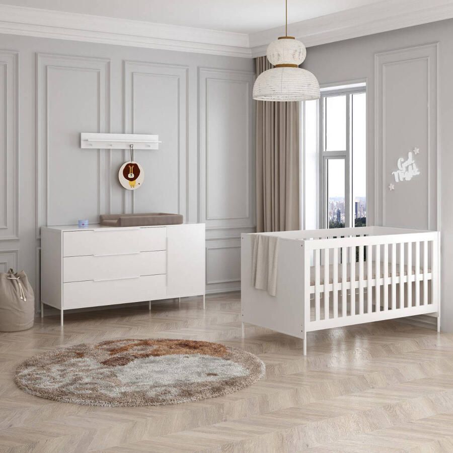 Born Lucky Meegroei Babykamer Santiago Wit XL 2-Delig
