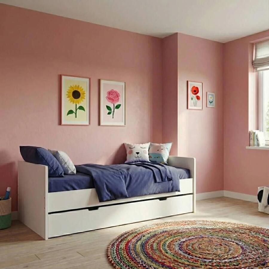 Born Lucky Tienerbed Napels & Lade Wit (x cm)
