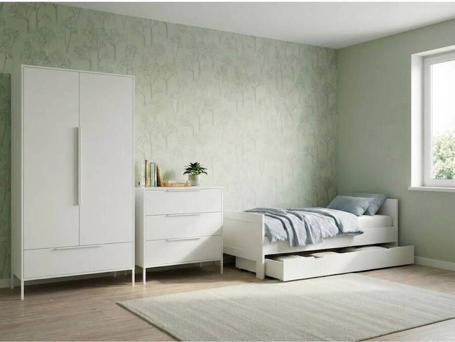 Born Lucky Tienerkamer Noel Wit 3 Delig Met Bed Met Lade - Foto 2