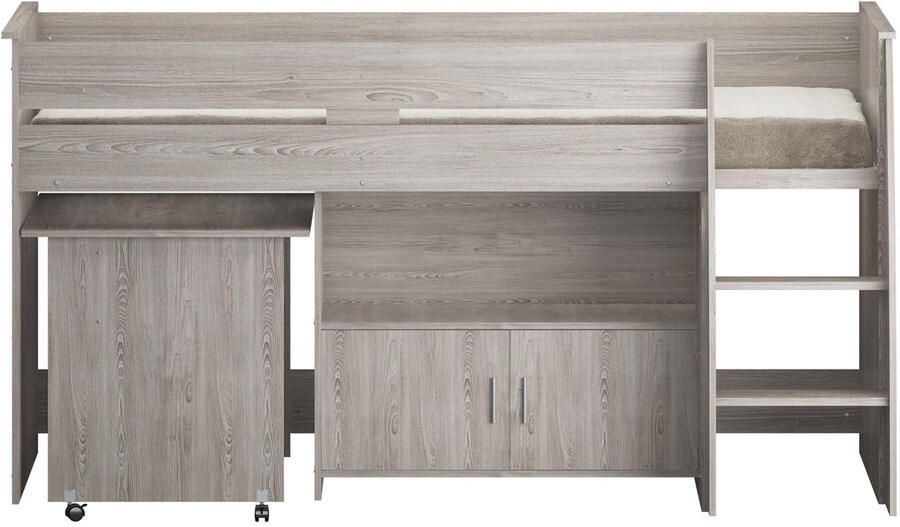 Born Lucky Halfhoogslaper Beau 90 x 200 cm Grijs - Foto 3