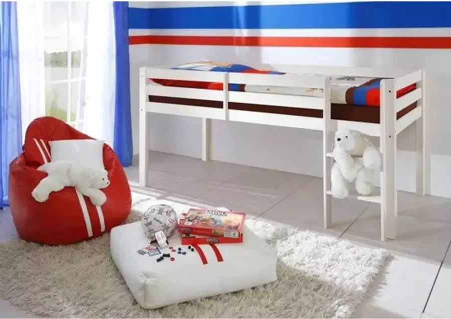 Baby & Tiener Collection Halfhoogslaper Milan Wit Inclusief matras