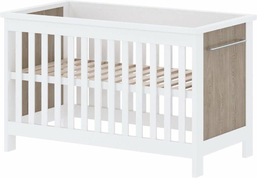 Cabino Babykamer Noël 2 delig Babybed & Commode Verstelbare bodem Wit Eiken - Foto 3