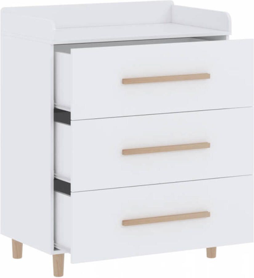 Cabino Babykamer Wit 2 Delig Baby Bed Lola + Commode Stockholm