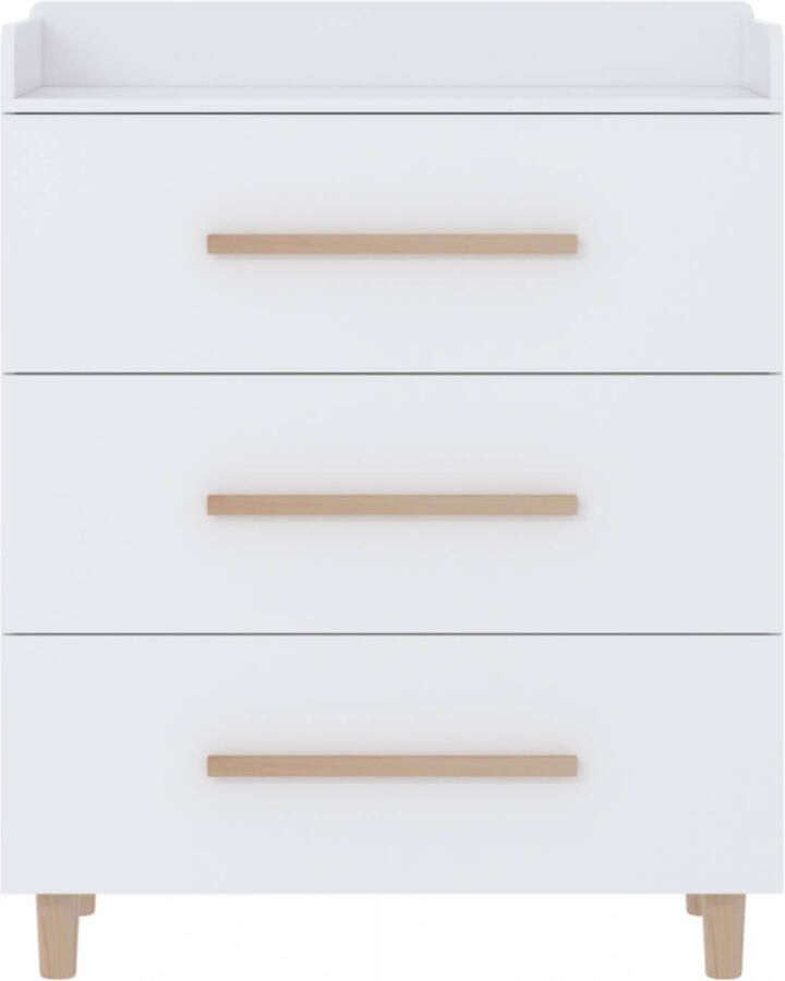 Cabino Babykamer Wit 2 Delig Baby Bed Mees + Commode Stockholm - Foto 2