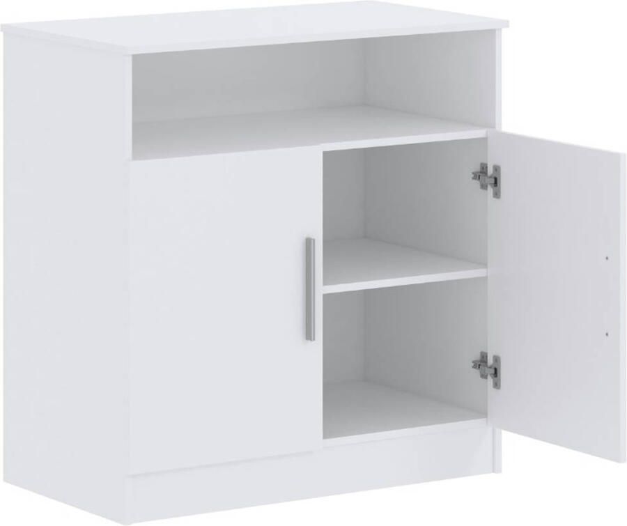 Cabino Babykamer Wit 3 Delig Baby Bed Mees + Commode Texas + Kledingkast Texas