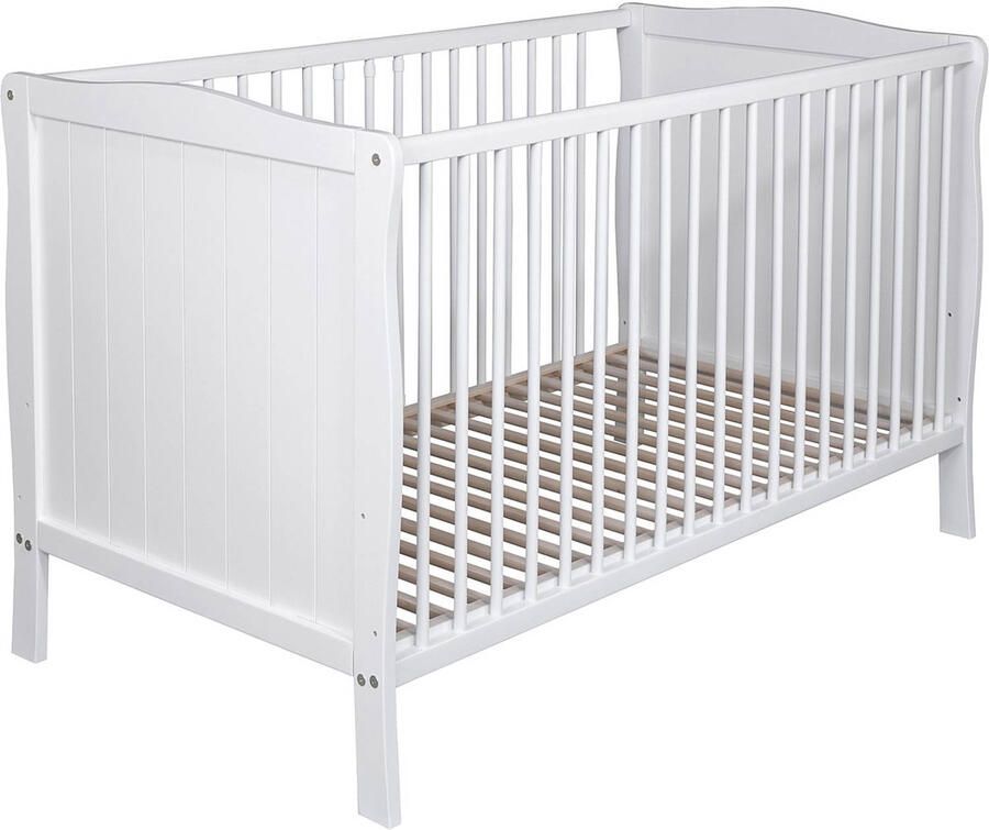 Cabino Meegroei Ledikant Met Lade en Veiligheidsrekje 70 x 140 cm Wit