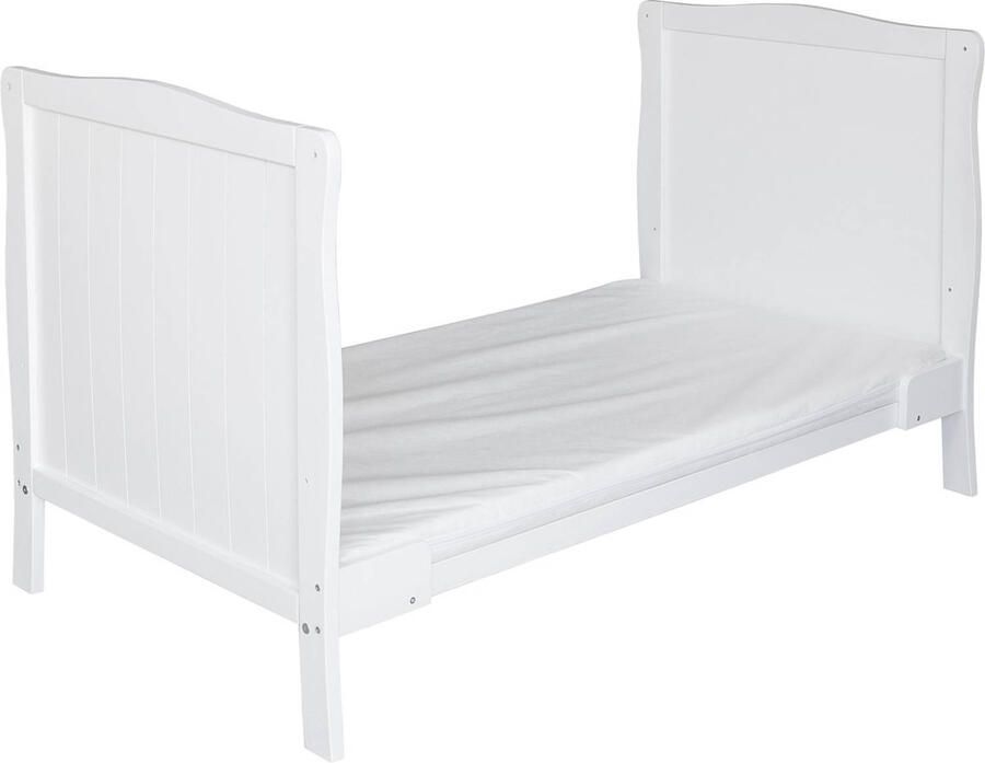 Cabino Meegroei Ledikant Met Lade en Veiligheidsrekje 70 x 140 cm Wit - Foto 2