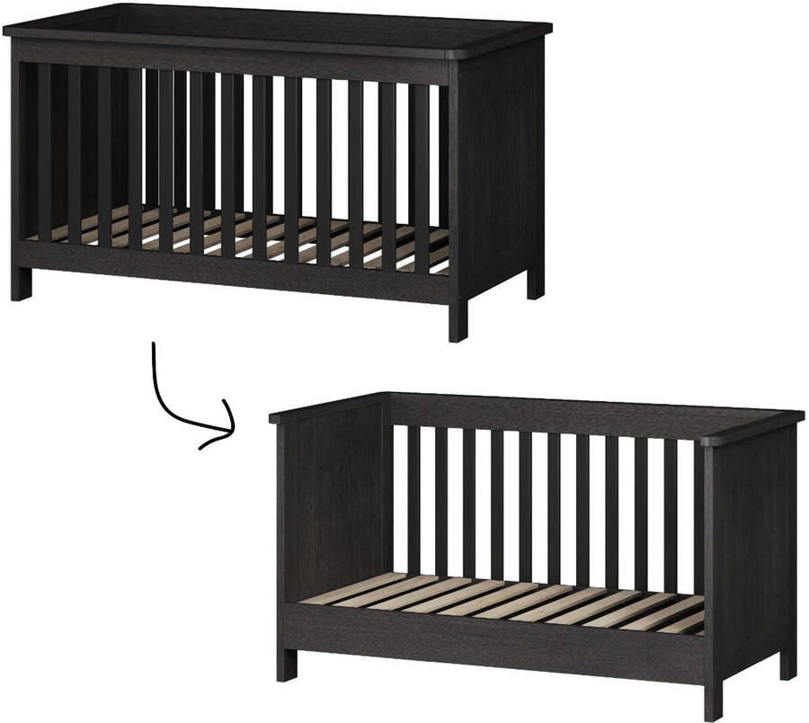 Cabino meegroei babykamer Bretagne Zwart (2-delig) - Foto 2