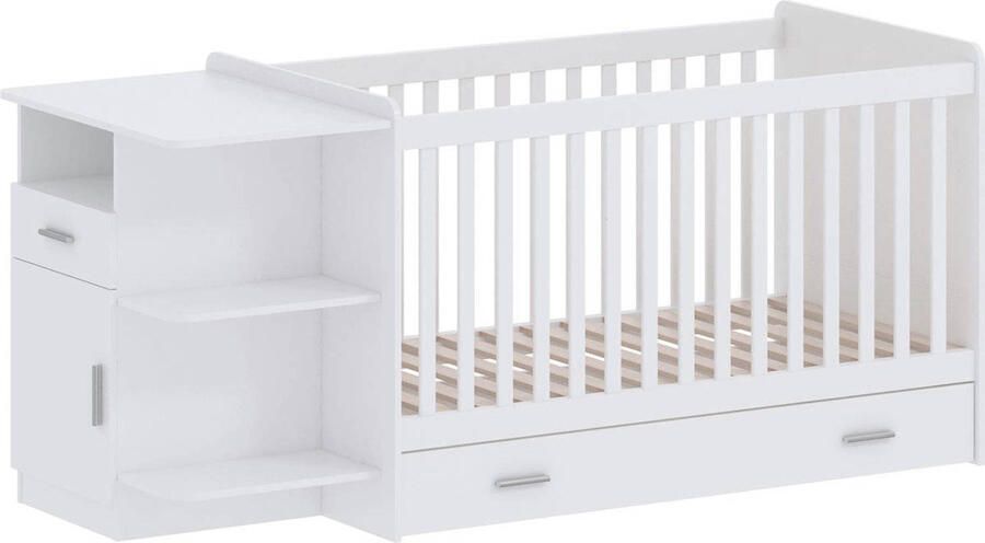 Cabino Meegroei Ledikant Met Lade Sydney Wit 70 x 140 cm - Foto 2