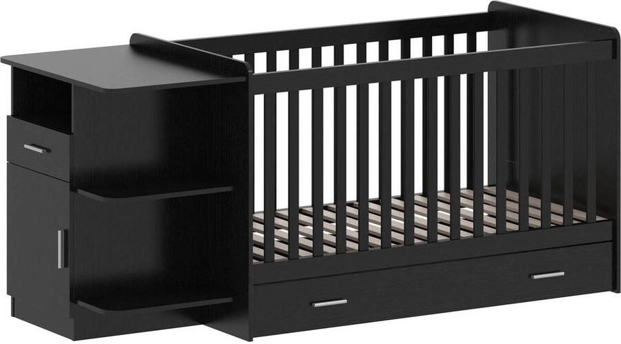 Cabino Meegroei Ledikant Met Lade Sydney Zwart 70 x 140 cm - Foto 2