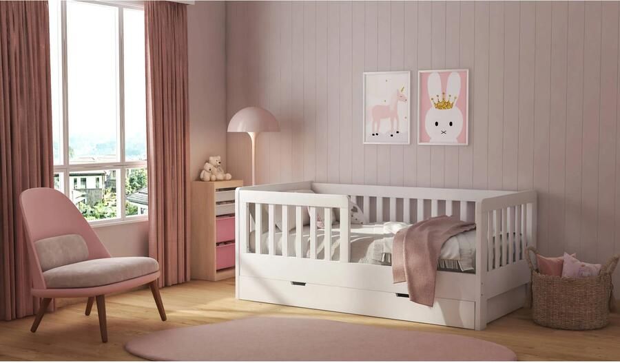 Cabino Peuterbed met lade Joan Wit Joan (70x140 cm)