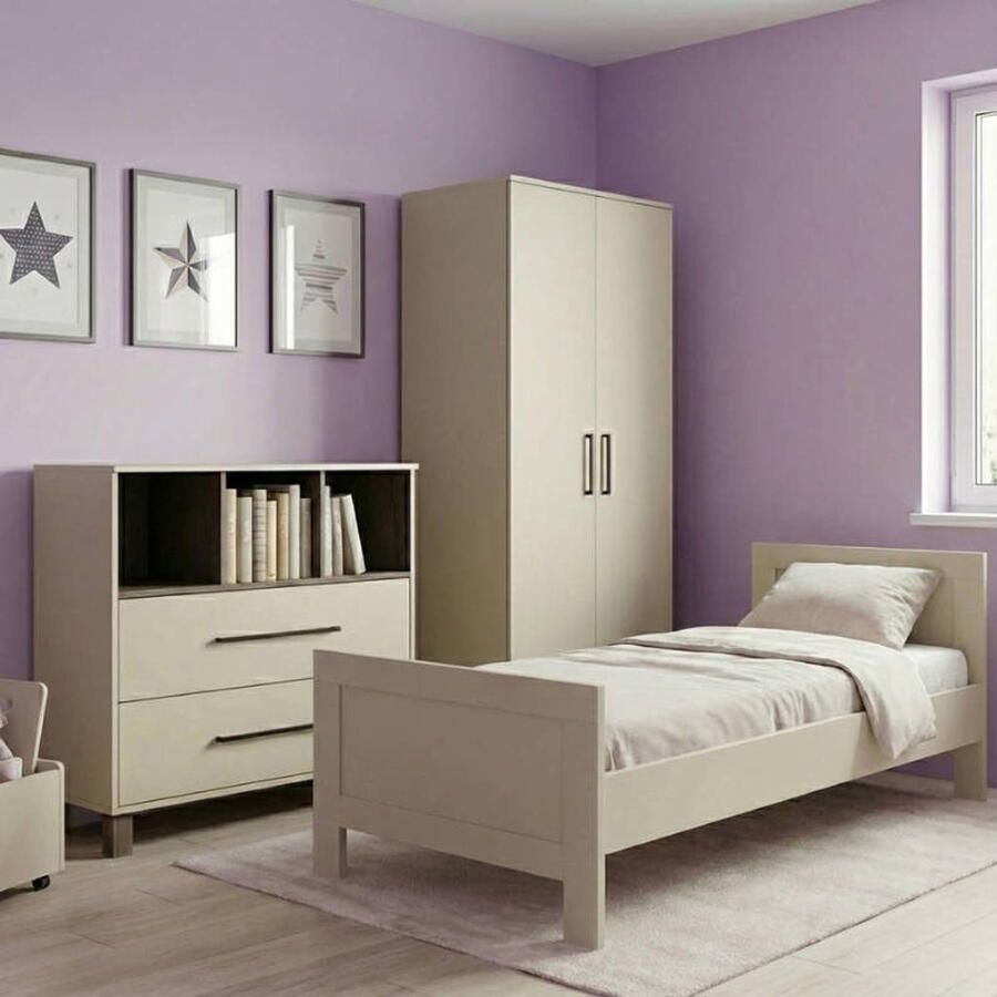 Born Lucky Tienerkamer Belmond Clay 3 Delig met Commode Geneve Clay en Kledingkast Geneve Clay