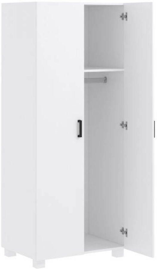 Born Lucky Tienerkamer Noel Wit 3 Delig met Commode Mila Wit en Mila Kledingkast Wit - Foto 4