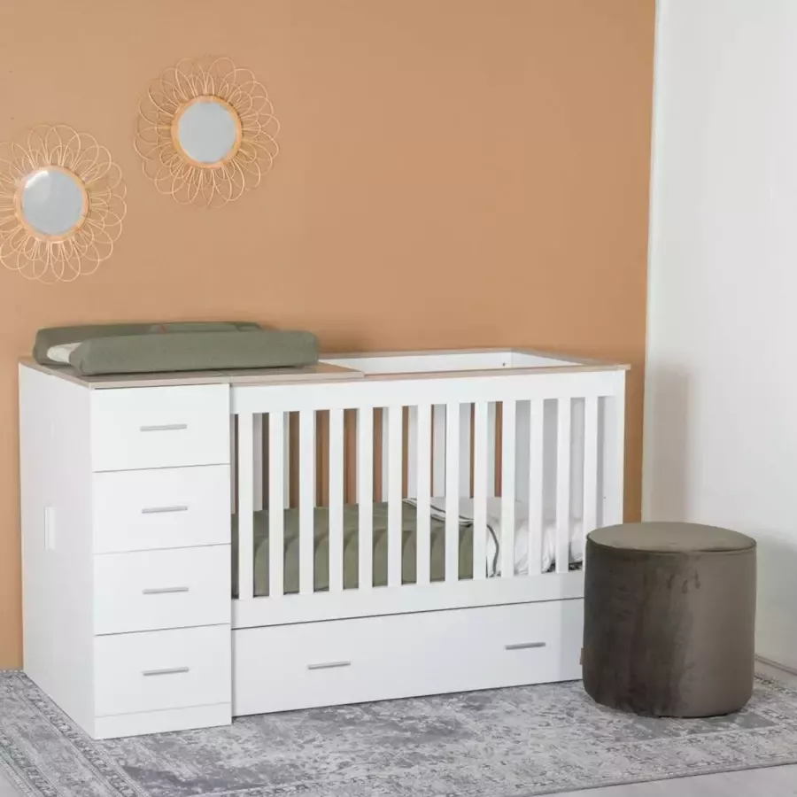 Cabino Combi Ledikant Memphis Wit Grijs - Foto 4