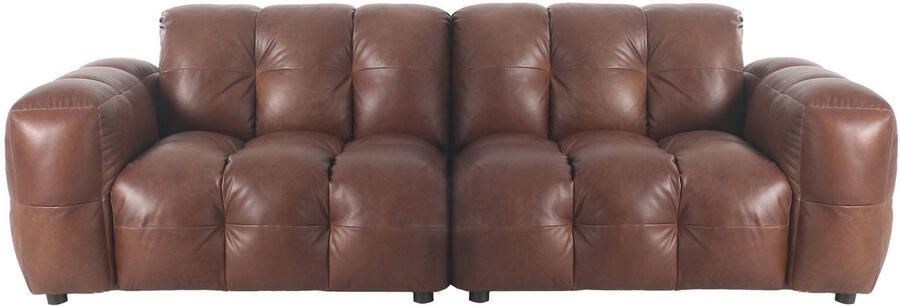 Dutchbone Hackman 3-zitsbank Leer Chocolade Bruin - Foto 3