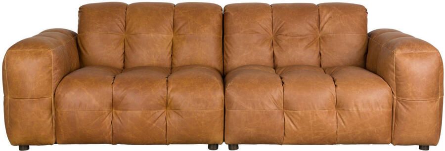 Dutchbone Hackman 3-zitsbank Leer Cognac Bruin - Foto 4