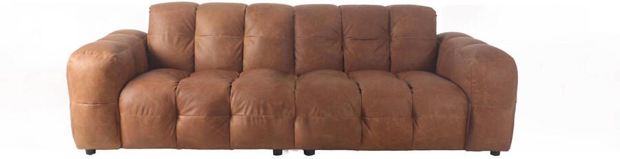 Dutchbone Hackman 3-zitsbank Leer Cognac Bruin - Foto 3