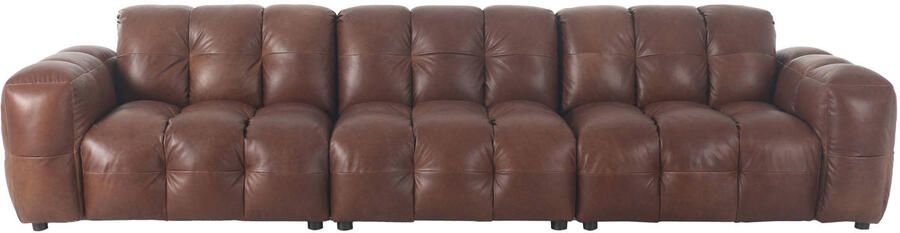 Dutchbone Hackman 4 5-zitsbank Leer Chocolade Bruin - Foto 3