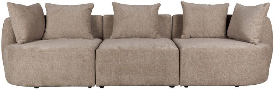 Dutchbone 4 5-zits Bank Rocca Geweven stof Cappuccino - Foto 4