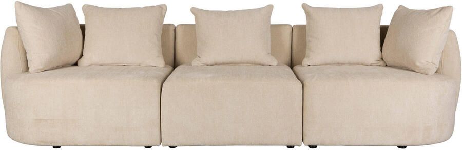 Dutchbone 4 5-zits Bank Rocca Geweven stof Latte - Foto 4