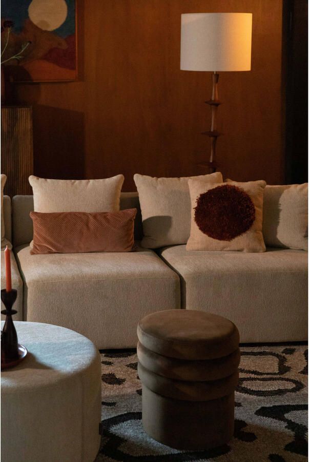 Dutchbone 4 5-zits Bank Rocca Geweven stof Latte