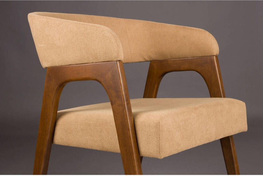 Dutchbone Adamello Eetkamerstoelen Beige Set van 2 - Foto 2