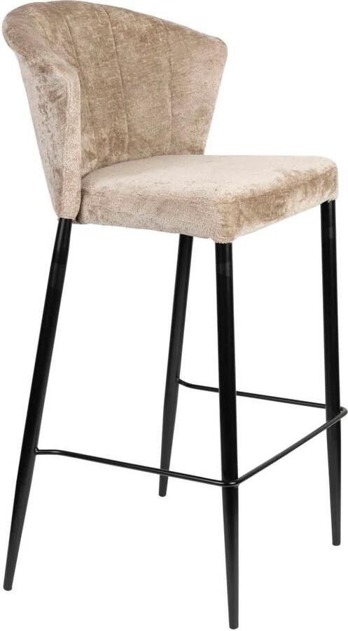 Dutchbone Georgia Barkrukken rugleuning 73 cm Taupe Set van 2 - Foto 3