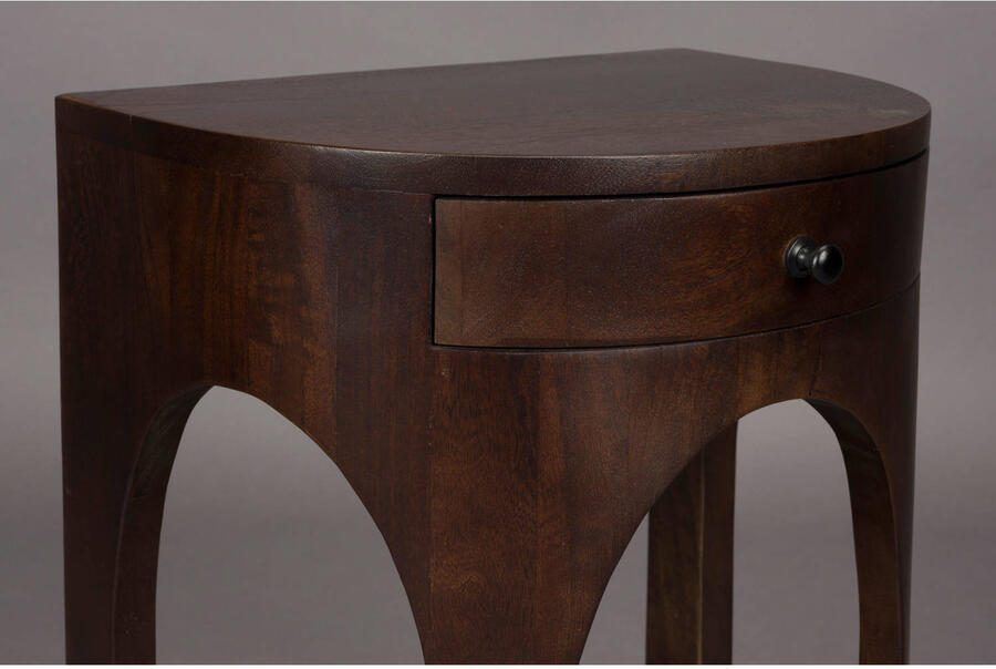 Dutchbone Bijzettafel Nachtkastje Belvedere Mangohout 40 x 30cm Bruin - Foto 3