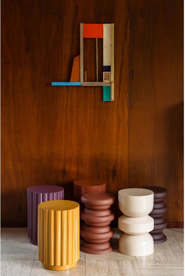 Dutchbone Apollo Bijzettafel Kruk Beige