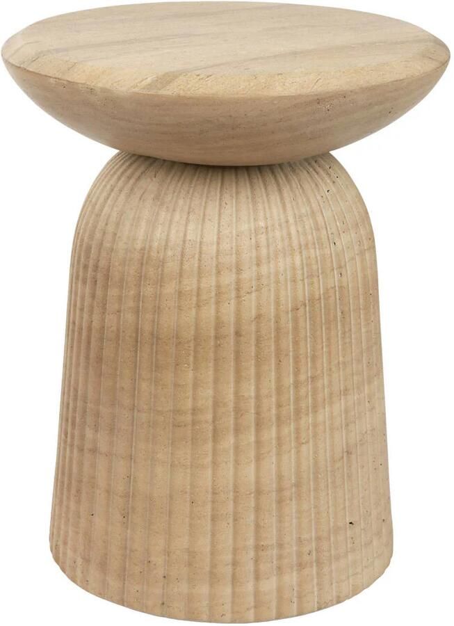Dutchbone bijzettafel Brison Kruk Bijzettafel Natuursteen look (35.8x35.8 cm) Grijs