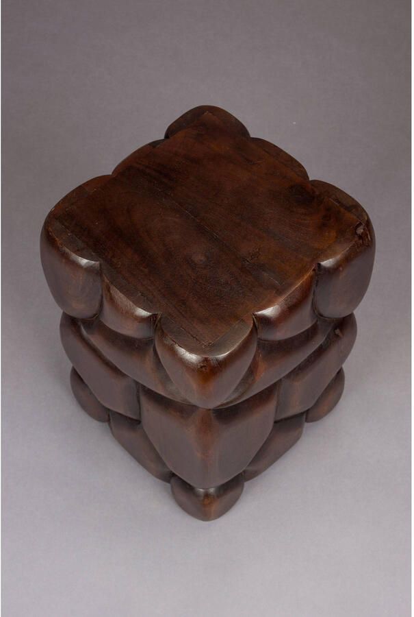 Dutchbone Krukje Bijzettafel Brooklyn Mangohout 30 x 30cm Bruin