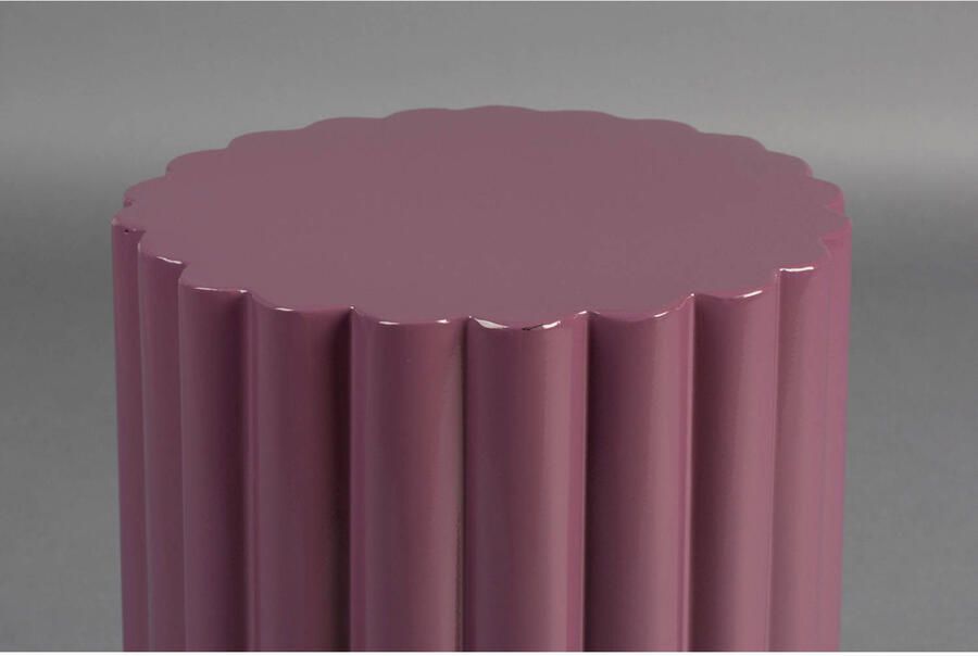 Dutchbone Bijzettafel Kruk Camila Plum Rond - Foto 2