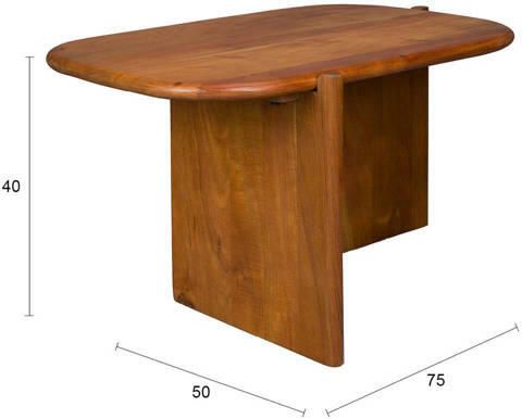Dutchbone Bijzettafel Feller Mangohout 75 x 50cm Bruin - Foto 3